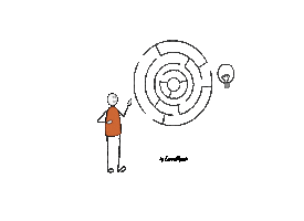 Thinking Search Sticker by Curious Piyuesh