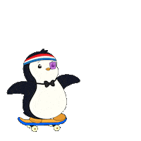 Jump Skating Sticker by Pudgy Penguins