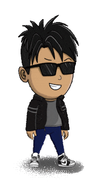 Happy Cartoon Sticker