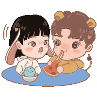 Hungry Couple Sticker