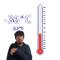 Negative Thirty Six Degrees Sticker