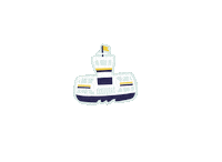 shellar850 water boat downtown ferry Sticker