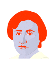 Illustration Face Sticker by Rosa-Luxemburg-Stiftung
