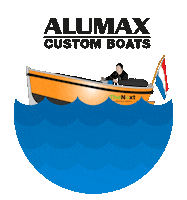 AlumaxBoats wave orange waves boat Sticker
