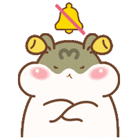 Go Away Hamster Sticker by catgrass