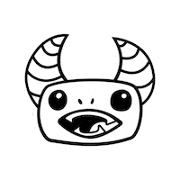 neekzbynikorenee happy kawaii dragon character Sticker
