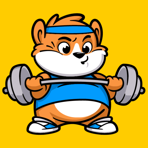 alexyunak giphyupload cartoon gym hamster GIF