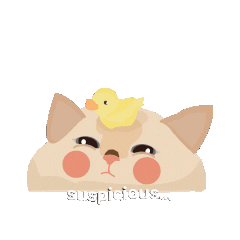 onigireggie giphyupload cat duck sus Sticker