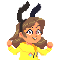 matiasjoseburgosmoreno pixelart bunnygirl dantlow kvasir501 Sticker