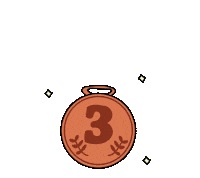 maododaily medal medals 奧運 no3 Sticker