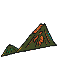 Dinosaur Mountain Sticker by ポプラ社公式
