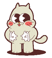 Hellochezz cat yummy hungry vegan Sticker