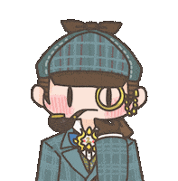 Thinking Detective Sticker by Fluffy the Thunder God 雷神阿毛