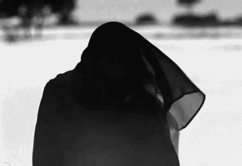 black and white horror GIF