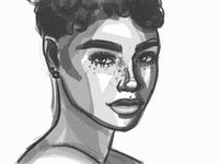 Jucasaarts art woman drawing sketch GIF
