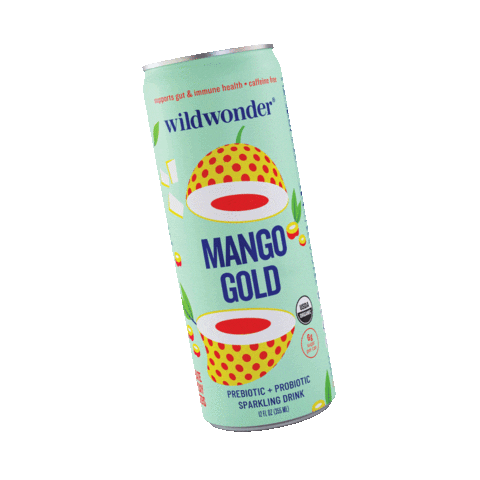 drinkwildwonder giphyupload gold organic mango Sticker