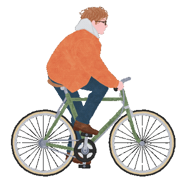 Bicycle 走る Sticker