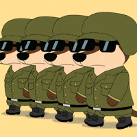 Marching Dog Squad GIF by ChesterAbstract