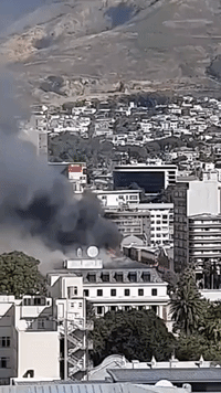 Firefighters Battle Flames at Cape Town Parliament Building After Blaze Reignites