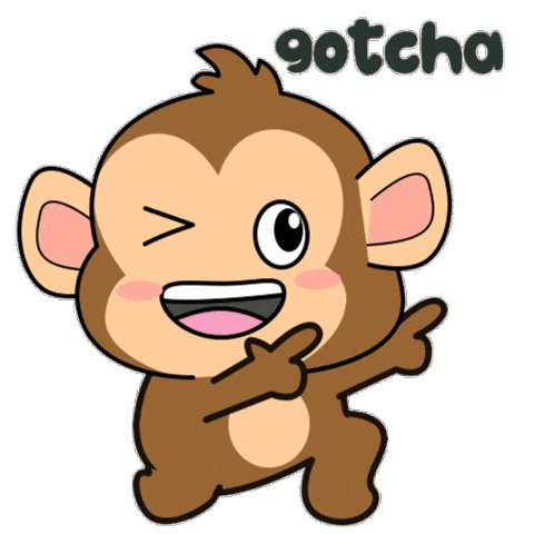 Deromoji giphyupload monkey gotcha deromoji Sticker