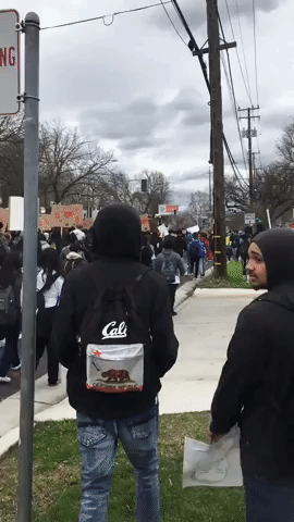 Students Walk Out to Protest Police Shooting of Stephon Clark
