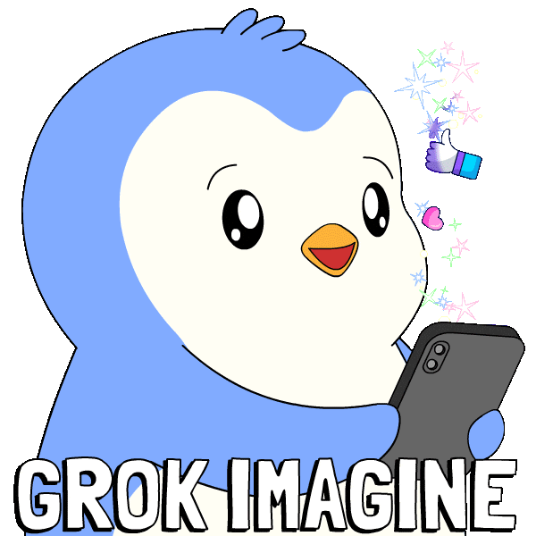 Artificial Intelligence Wow Sticker by Pudgy Penguins