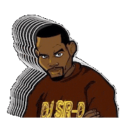 DJSir-D dj rude mean black man Sticker