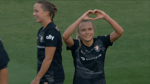 Lets Go Heart GIF by National Women's Soccer League
