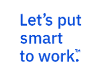 tech let's put smart to work. Sticker by IBM