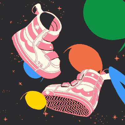wearepop space shoes sneakers floating GIF