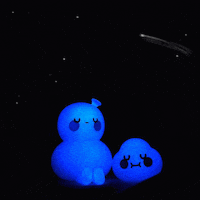 p0tirose cute kawaii blue stars GIF