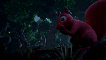 woodiesofficial green magic light squirrel GIF