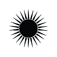 Black Sun Summer Sticker