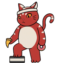 Cat Bulking Sticker by Kitaro World