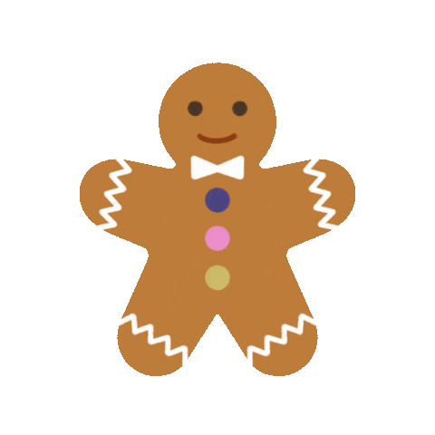 Gingerbread Man Christmas Sticker