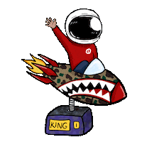 marioartheking crown corona rey astronauta Sticker