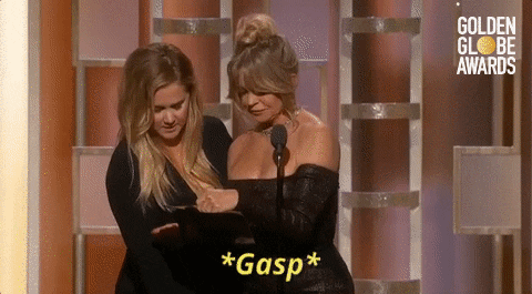 amy schumer gasp GIF by Golden Globes