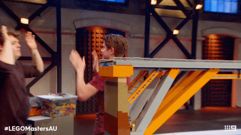 LEGOMastersAU giphyupload lego channel 9 legomastersau GIF