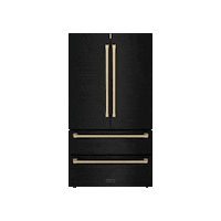 Kitchly ac fridge black and gold kitchly Sticker