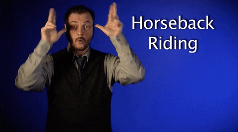 horseback riding asl GIF by Sign with Robert