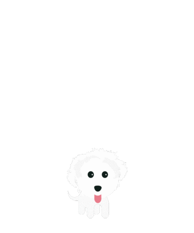 Catching White Dog Sticker by the only space oddity