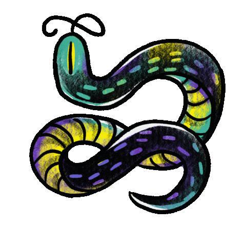 Snake Spooks Sticker by ZAV