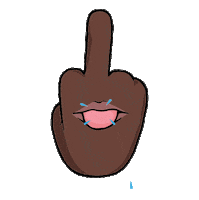 RobMathieson no bird hand hands Sticker