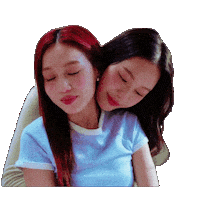 Red Hair Hug Sticker