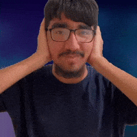 Tongue out while covering ears