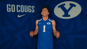 Flexing Lets Go GIF by BYU Cougars
