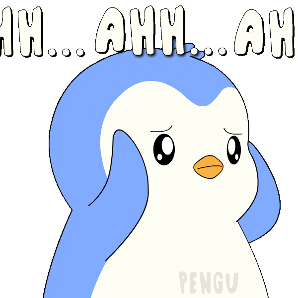 Scared Penguin Sticker by Pudgy Penguins