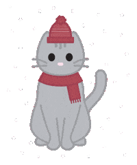 Cat Snow Sticker