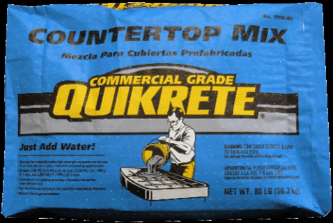 QUIKRETEConcrete giphygifmaker just add water quikrete blue bag GIF