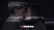 the walking dead kiss GIF